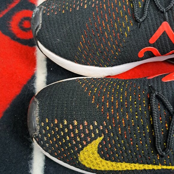 Size 10 Nike Air Max 270 Flyknit Women Running Shoes Black  %Size 10 Nike Air Max 270 Flyknit Women Running Shoes Black Red AH6803-003 (A2)
